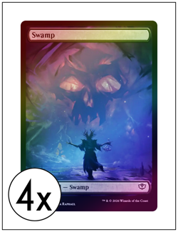 4x Swamp, Full Art Foil - 0269, Secrets of Strixhaven, MTG NM - Image 1