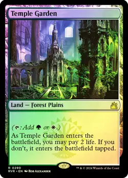 MTG FOIL Temple Garden - Ravnica Remastered #290 - Image 1