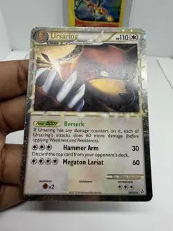 Pokemon Ursaring Prime 89/95 HGSS Unleashed Ultra Rare MP/LP - Image 2