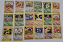 Lot of 18 Vintage Non Holo Rare Pokemon Cards, Pidgeot, Aerodactyl, Arbok - Image 1