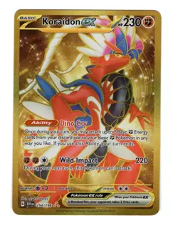 2023 Pokemon Koraidon ex (Gold Secret) 254/198 Pokemon Scarlet & Violet - Image 1
