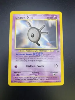 Unown 58/64 Neo revelation Pokemon card - Image 1
