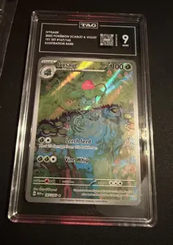 Tag 9 Mint Ivysaur Illustration Rare Pokemon 151 Series 167/165 - Image 1
