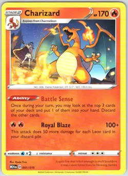 Charizard 001/015 Promo McDonald's Promos 2024 Pokemon NM - Image 1