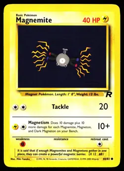 MAGNEMITE 60/82 COMMON TEAM ROCKET POKEMON UNLIMITED LP - Image 1
