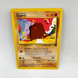 Diglett 52/82 Common Team Rocket Pokemon Unlimited Heavily Played - Image 1