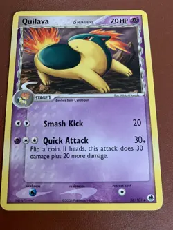 Pokemon Card Quilava 36/101 EX Dragon Frontiers Non Holo Played - Image 1