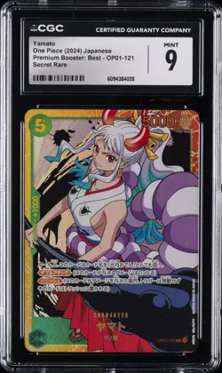 2024 ONE PIECE JPN PREM BOOSTER: BEST - SECRET RARE #OP01-121 YAMATO CGC 9 - Image 1