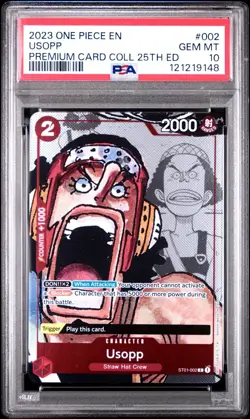 2023 ONE PIECE PREMIUM CARD COLLECTION 25TH EDITION #002 USOPP PSA 10 - Image 1