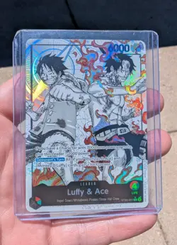 Bandai One Piece Card Game Luffy & Ace ST30-001 Leader Holo 6000 (EN) - Image 1