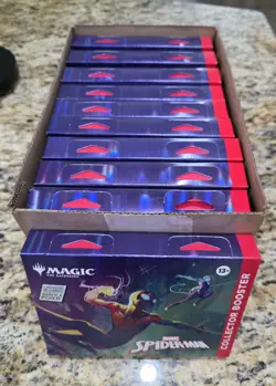Lot of 10 Magic The Gathering Marvel's Spider Man Collector Booster Box - Image 1