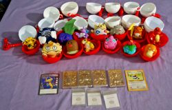 Lot of 20 Pokemon Burger King Balls & Toys Plush & 23k Gold Plated Trading Cards - Image 1