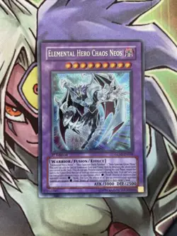 GLAS-EN036 Elemental Hero Chaos Neos Secret Rare 1st Edition NM Yugioh Card - Image 1