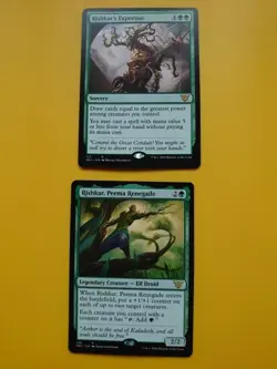 Rishkar's Expertise & Rishkar, Peema Renegade Rares Magic the Gathering 2 Card. - Image 1