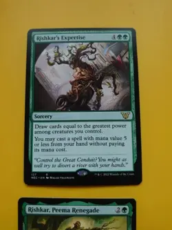 Rishkar's Expertise & Rishkar, Peema Renegade Rares Magic the Gathering 2 Card. - Image 3