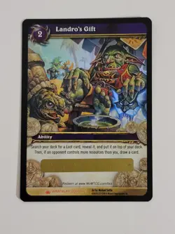 World of Warcraft TCG Landro's Gift Unscratched Card Wrath Gate Loot 1/3 NEW - Image 1