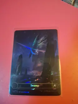 L 0264 Swamp FOIL BORDERLESS Full Art Land Edge of Eternities EOE MTG Card - Image 1