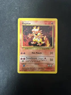 Pokemon Magmar 36/102 Base Set Card D7 - Image 1