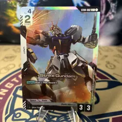 Strike Gundam foil alternate art ST-04-002 C+ gundam card game - Image 1