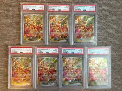 PSA10 sequential 7set Eevee AR 078/066 Crimson Haze 2024 sv5a Pokemon Card Japan - Image 1