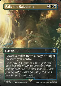 Rally the Galadhrim X1 BORDERLESS SURGE FOIL-NM/M-LOTR: Tales of Middle Earth - Image 1