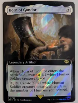 MTG - Horn of Gondor - R - LTR - Ext Art Surge Foil - 788 - Image 1
