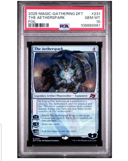2025 MAGIC THE GATHERING AETHERDRIFT #231 THE AETHERSPARK FOIL PSA GEM MT 10 - Image 1