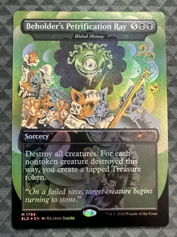 MTG Beholder’s Petrification Ray #1789 Rainbow Foil Mythic Secret Lair DS (SLD) - Image 2