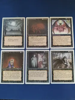 Magic The Gathering 11 Black Revised Lot Royal Assassin Mind Twist Demonic LP - Image 1