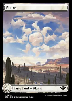 1x (272) Plains - FULL ART WESTERN Land MTG Outlaws of Thunder Junction NM Magic - Image 1