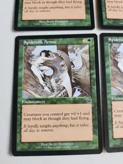 4 Spidersilk Armor Mercadian Masques Regular LP Lightly Played MTG - Image 2