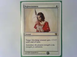 Righteousness Ninth Edition - Magic the Gathering mtg White - Image 1