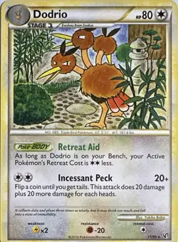 Dodrio 11/90 Rare HGSS Undaunted Pokemon Lightly Played - Image 1