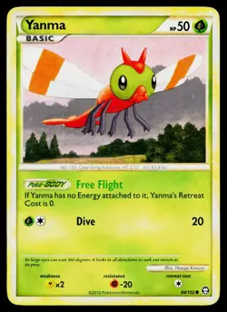 Yanma 84/102 Common HGSS Triumphant Pokemon Lightly Played - Image 1