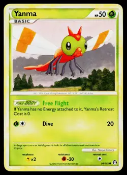 Yanma 84/102 Common HGSS Triumphant Pokemon Lightly Played - Image 1