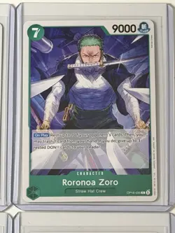 Roronoa Zoro OP16-035 The Time Of Battle 4 Foil Card Play Set Lot One Piece - Image 3