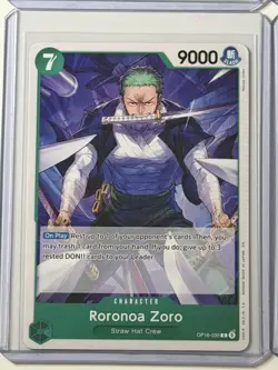 Roronoa Zoro OP16-035 The Time Of Battle 4 Foil Card Play Set Lot One Piece - Image 4
