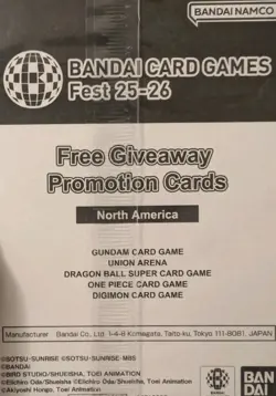 SEALED TCG Bandai Card Games Fest 25-26 Promo PACK-Gundam, OP, Digimon, UA, &DBS - Image 1