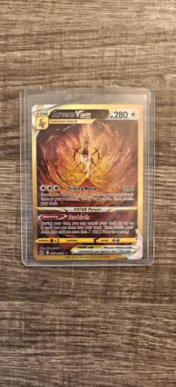 Pokemon Arceus VSTAR TCG Crown Zenith Holo Card GG70/GG70 Secret Rare - Image 1