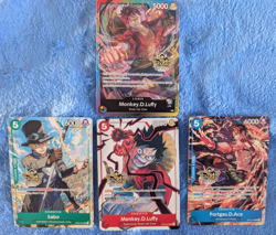 One Piece TCG OP13 3rd Anniversary Promo Card Set Monkey.d.luffy bros Non foil - Image 1