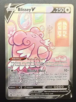 Blissey V (Alternate Full Art) 183/198 - Chilling Reign - Pokemon Card - Image 1