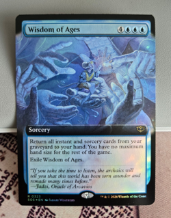 MTG Foil Wisdom of Ages Extended Art Secrets of Strixhaven NM - Image 1