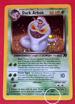 Pokemon TCG - DARK ARBOK #2 -HOLO RARE (YEAR MISPRINT) TEAM ROCKET (2000) #2/82 - Image 1
