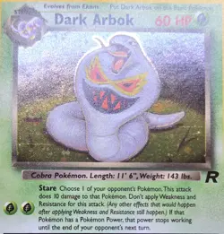 Pokemon TCG - DARK ARBOK #2 -HOLO RARE (YEAR MISPRINT) TEAM ROCKET (2000) #2/82 - Image 5