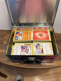 Pokemon Trading Cards, In Pokemon Carry Lunch Box, Full Of Cards - Image 4