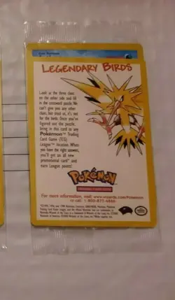 RARE Pokemon Legendary Birds Articuno Moltres Zapdos Promo Cards WOTC SEALED New - Image 3
