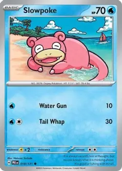Slowpoke 018/131 C Prismatic Evolutions Pokemon Reverse Holo NM/M - Image 1