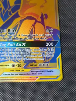 Pokemon TCG-Pikachu & Zekrom GX Tag Team SM248 Black Star Promo NM - Image 4