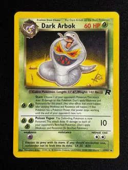 1999-2000 Pokemon Team Rocket Dark Arbok [W Stamped] #19/82 WoTC Promo RARE LP - Image 1