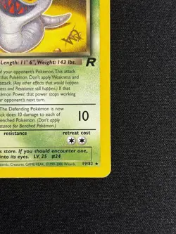 1999-2000 Pokemon Team Rocket Dark Arbok [W Stamped] #19/82 WoTC Promo RARE LP - Image 2